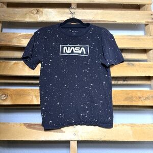 NASA Black Graphic T-Shirt Size:16
